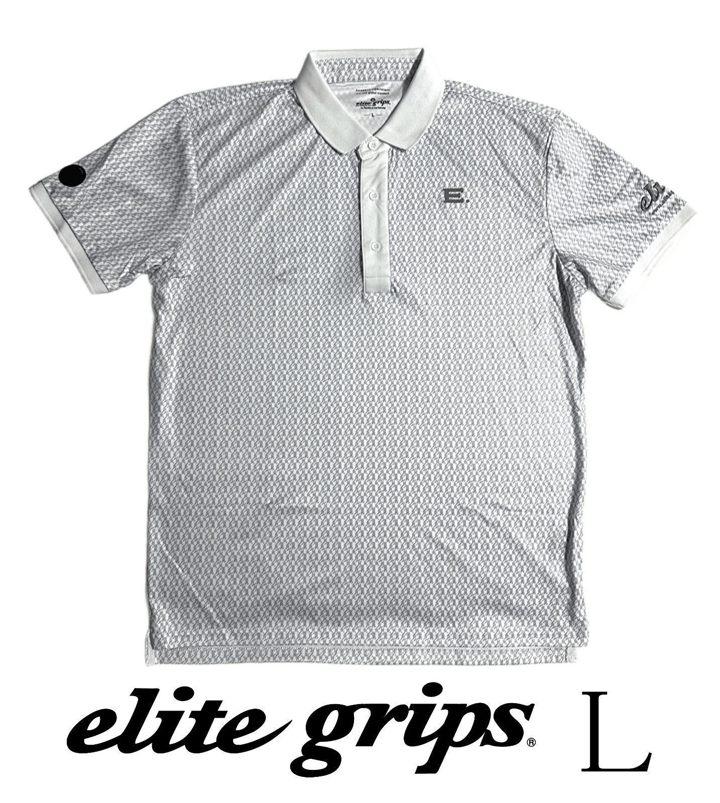 elite grips エリートグリップ クレリックポロシャツ グレー サイズ：L ゴルフウェア メンズ