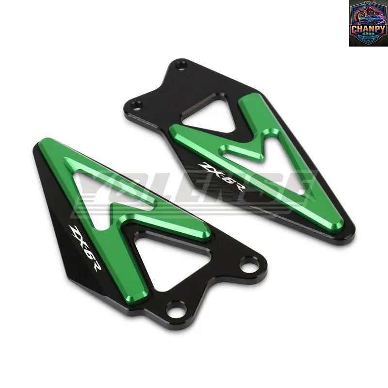 オートバイ用ペダルガード リアペダルガード ヒールプレート 装飾品 ZX-6R ZX6R 2019-2025
