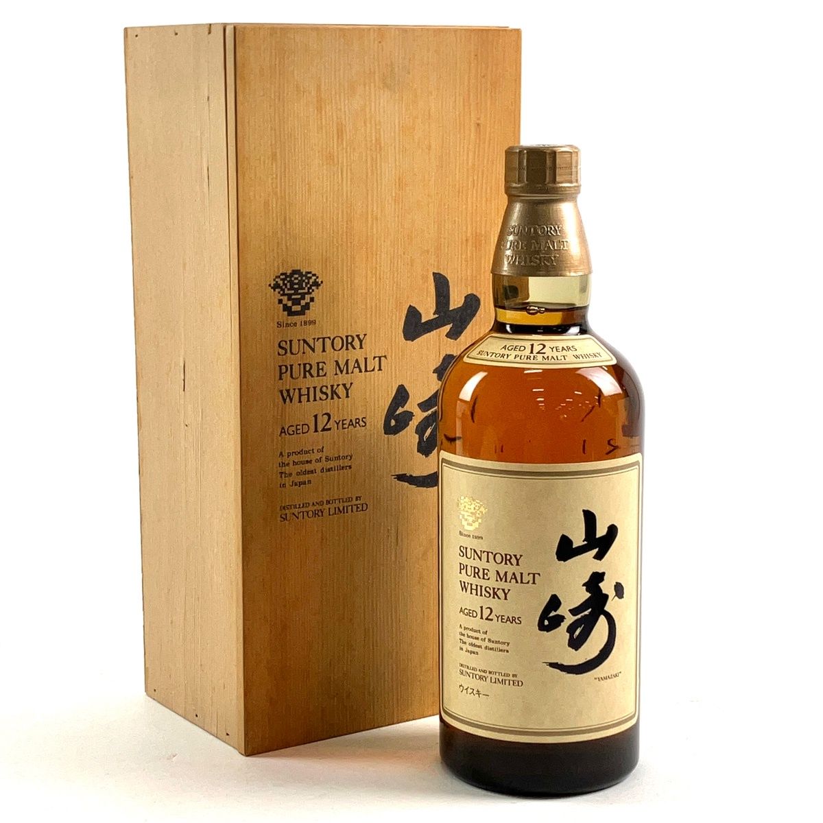 【東京都内限定お届け】 サントリー SUNTORY 山崎 12年 ピュアモルト 金花 750ml 国産ウイスキー 【古酒】