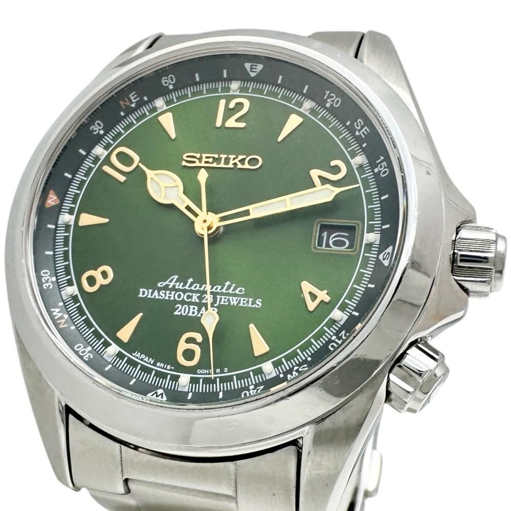 【SEIKO/セイコー】SARB017/6R15-00E1 OH済み 腕時計 ステンレススチール グリーン文字盤/シルバーベルト メンズ 【中古】【真子質店】【GD】