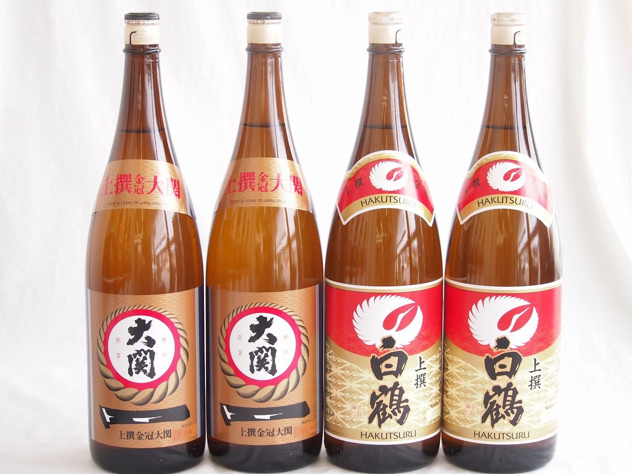 祝い酒日本酒 4本セット(大関 上撰金冠 清酒(兵庫県) 白鶴 上撰 清酒(兵庫県)) 1800ml×4本