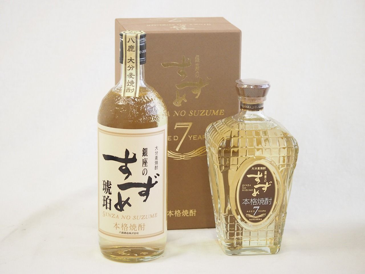 銀座のすずめシリーズ 2本セット(aged7years33度(大分県) 琥珀２５度(大分県)) 720ml×2本