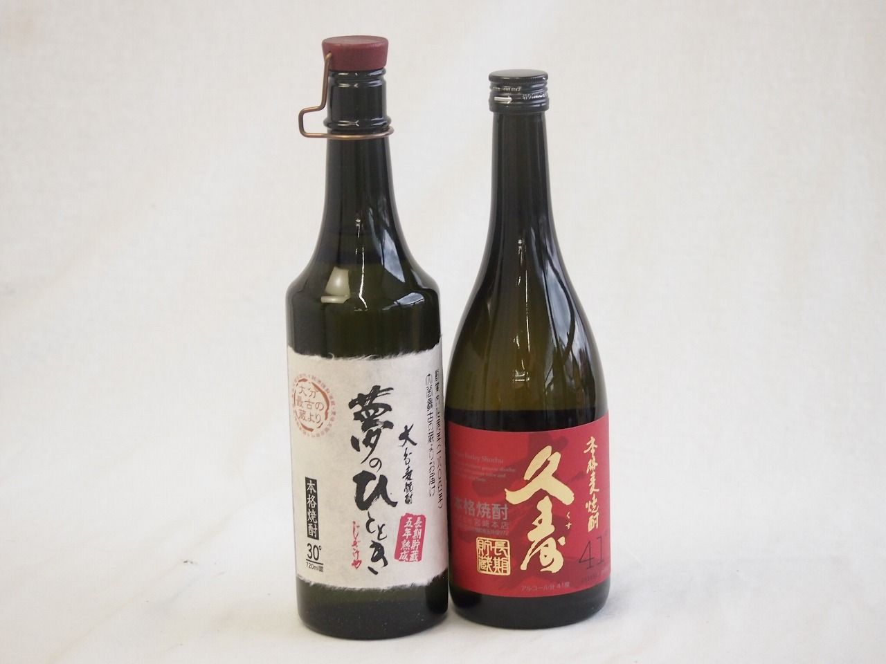 熟成極まる麦焼酎2本セット(井上酒造 プレミアム5年長期熟成麦焼酎 夢のひととき30度(大分県) 宮崎本店 麦焼酎 久寿41度(三重県)) 720ml×2本 7,181円