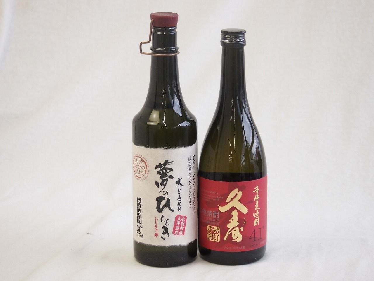 熟成極まる麦焼酎2本セット(井上酒造 プレミアム5年長期熟成麦焼酎 夢のひととき30度(大分県) 宮崎本店 麦焼酎 久寿41度(三重県)) 720ml×2本