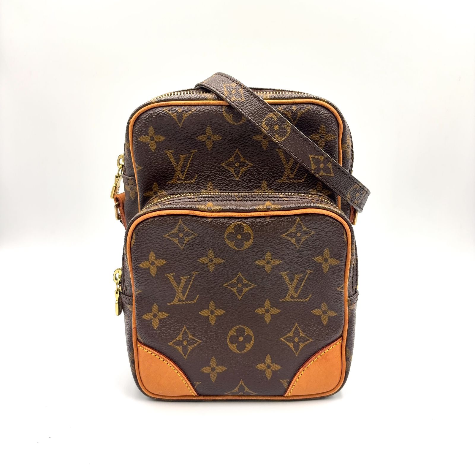 【新着】LOUIS VUITTON アマゾン モノグラム モノグラム レザー、PVC ブラウン、ライトブラウン ショルダーバッグ ゴールド M45236 49,350円