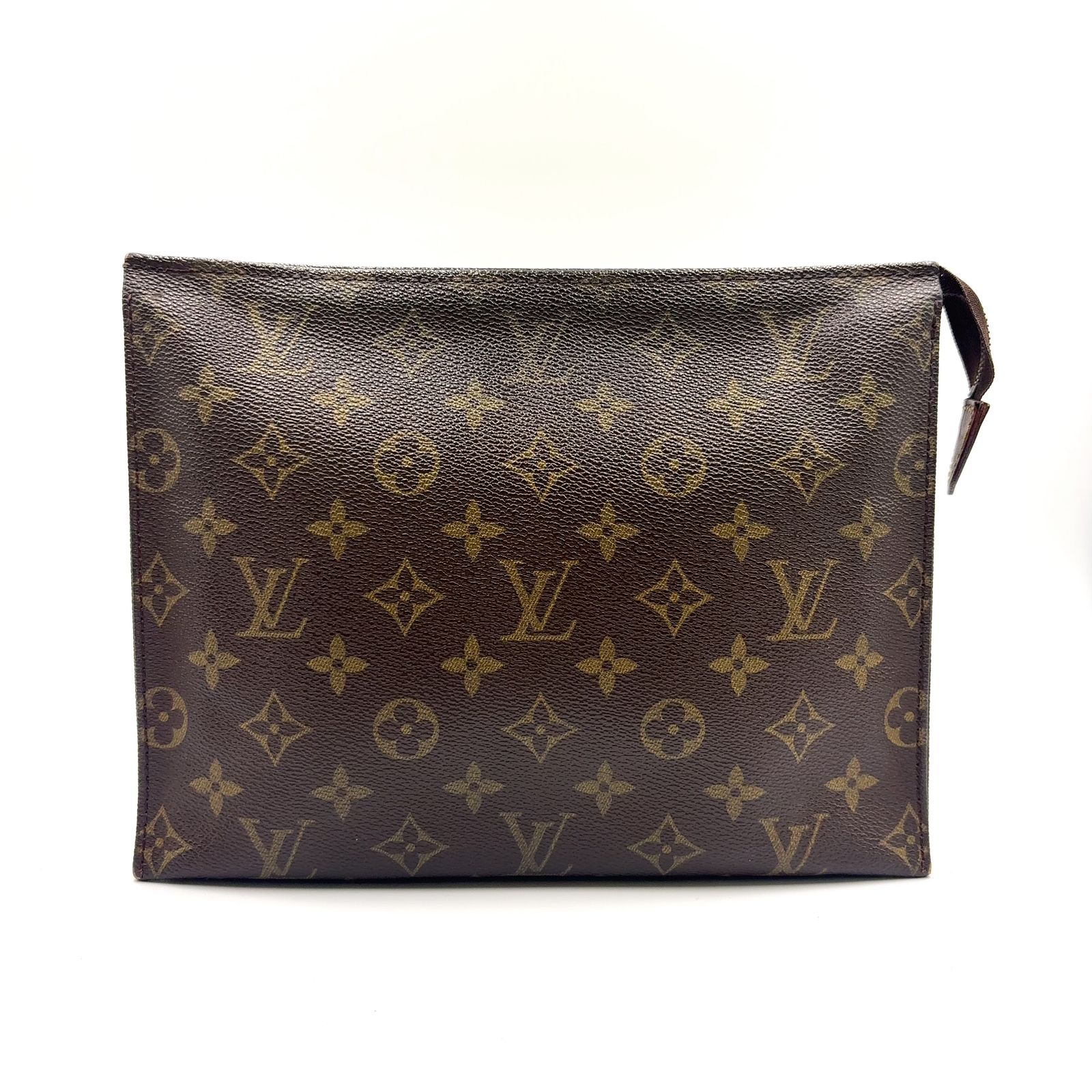 【新着】LOUIS VUITTON ポッシュスフレ モノグラム モノグラム レザー、PVC ブラウン、ライトブラウン ポーチ ゴールド M51960 23,434円