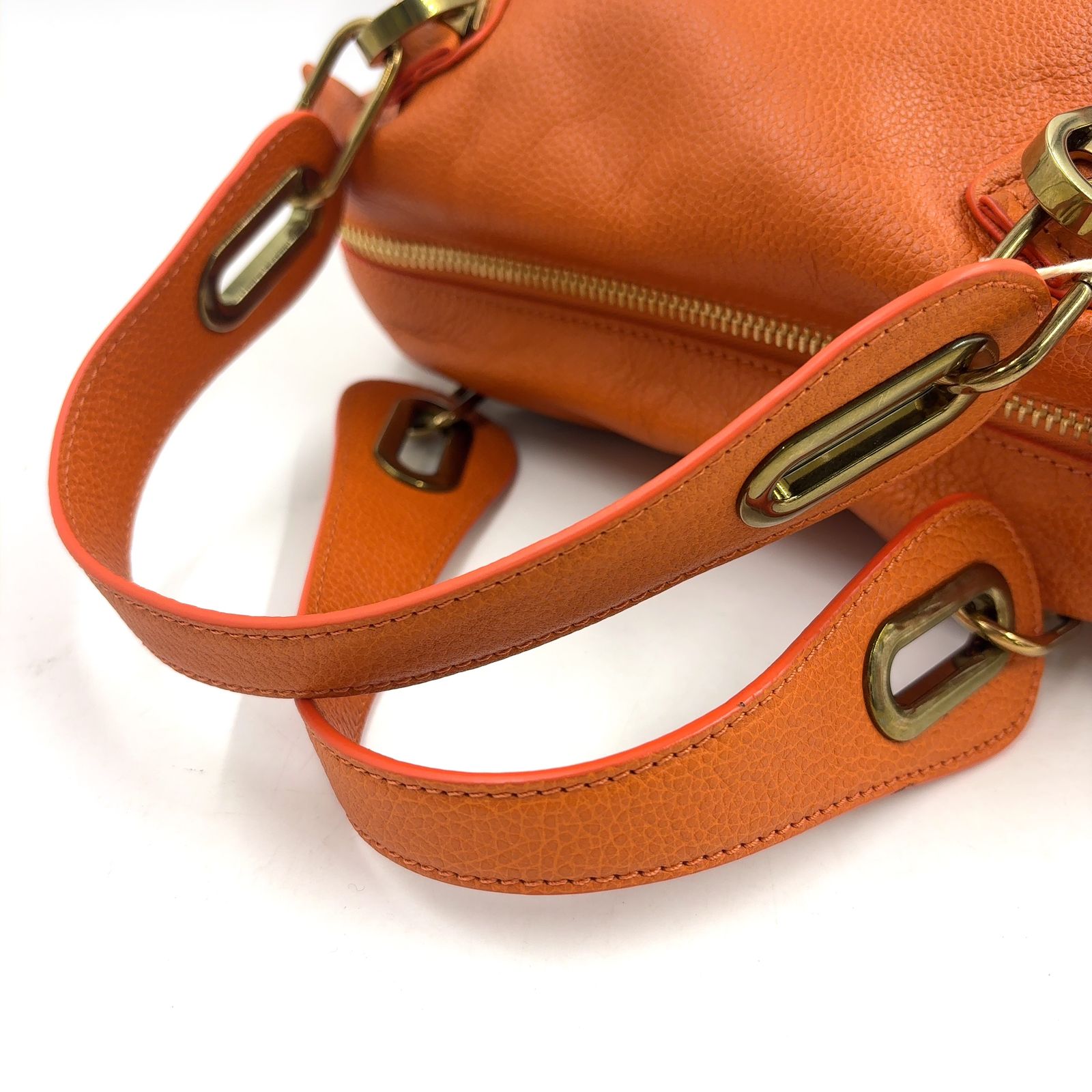 Chloe パラティ 2WAYショルダー レザー オレンジ ハンドバッグ 