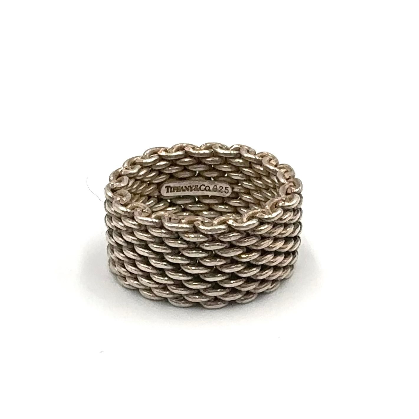 【新着】TIFFANY & Co. サマセットメッシュ SV925 シルバー 指輪