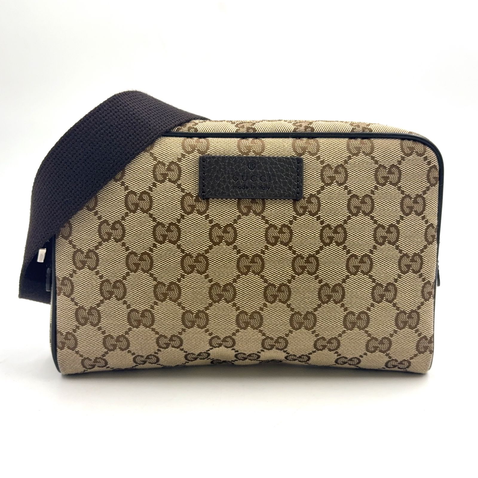 新着】GUCCI GGキャンバス GGキャンバス レザー、キャンバス ダーク
