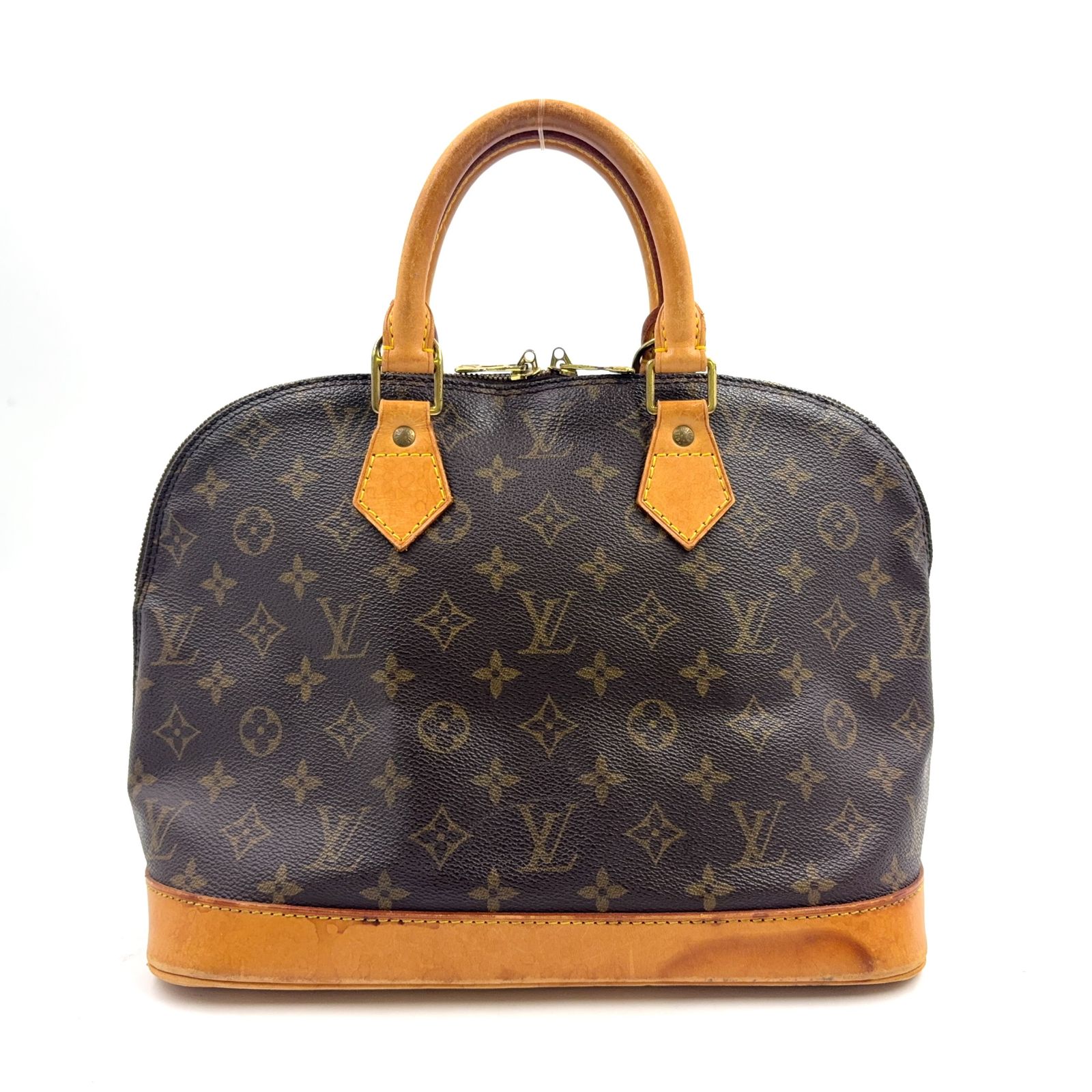 【新着】LOUIS VUITTON アルマPM モノグラム モノグラム レザー、PVC ブラウン、ライトブラウン ハンドバッグ ゴールド M51130