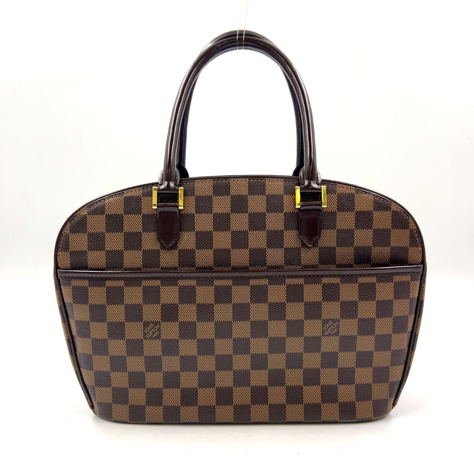 【新着】LOUIS VUITTON サリア オリゾンタル ダミエエベヌ ダミエエベヌ レザー、PVC ブラウン ハンドバッグ ゴールド N51282