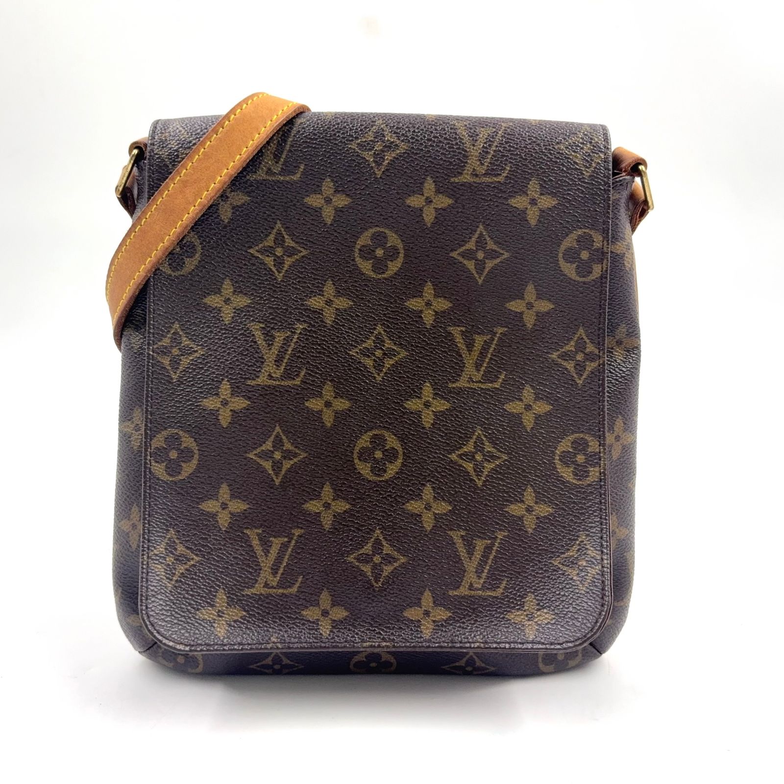 【新着】LOUIS VUITTON ミュゼットサルサ ショートストラップ モノグラム モノグラム レザー、PVC ブラウン、ライトブラウン ショルダーバッグ ゴールド M51258