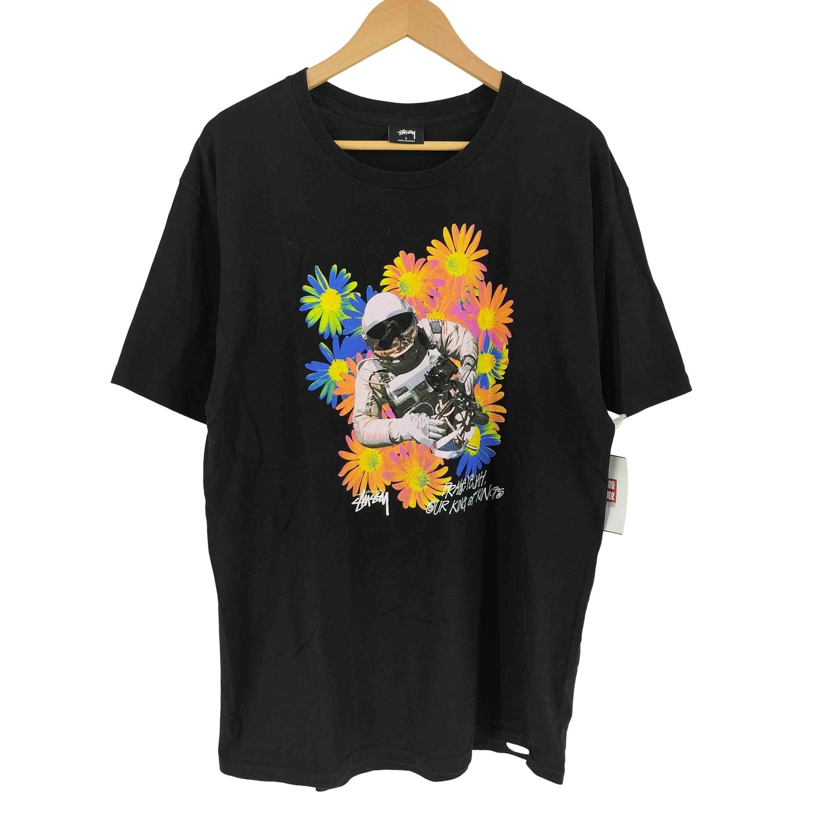 ステューシー Stussy 宇宙飛行士 フラワー プリント Astronaut Tee