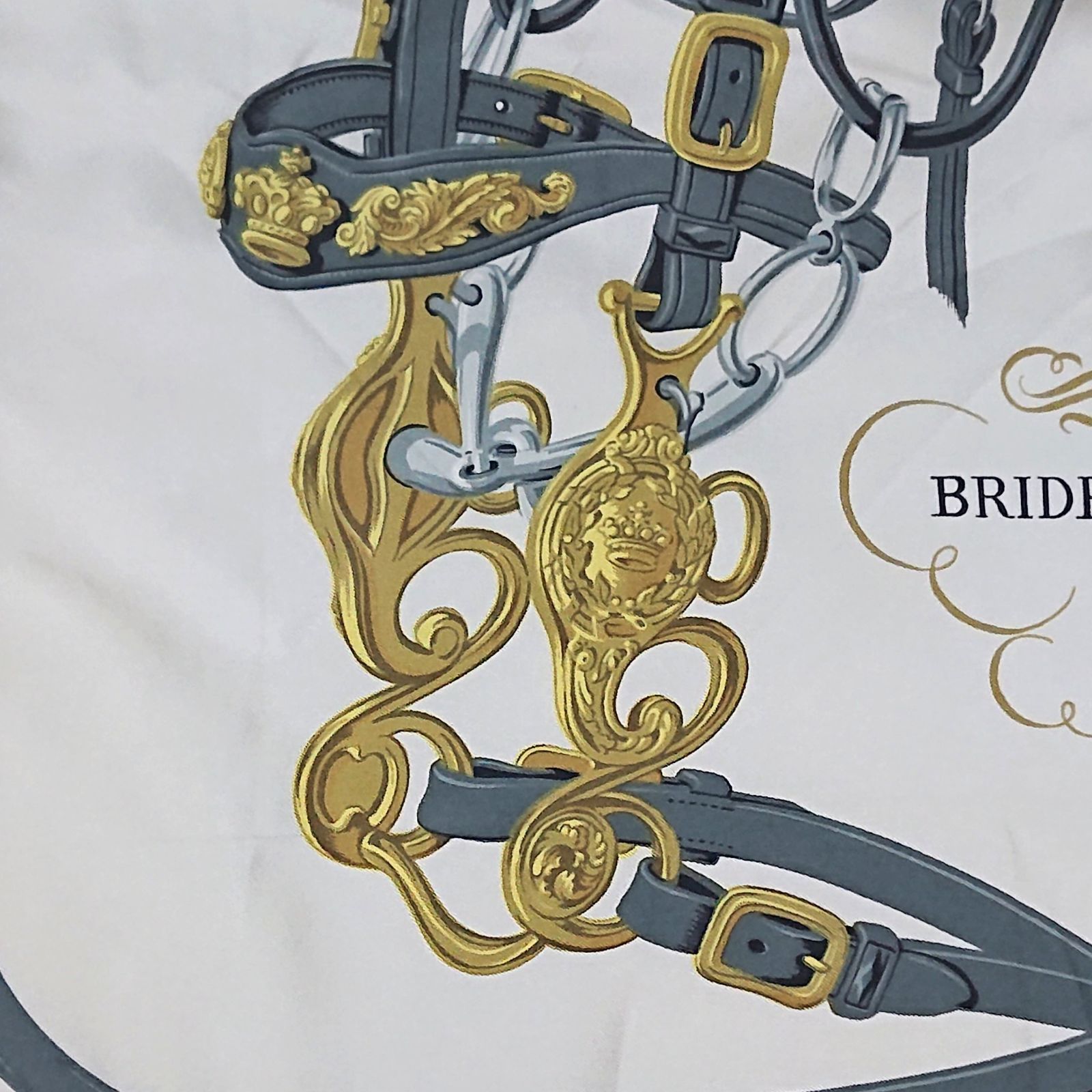 HERMES エルメス カレ90 Brides de Gala ブリッドドゥガラ シルク
