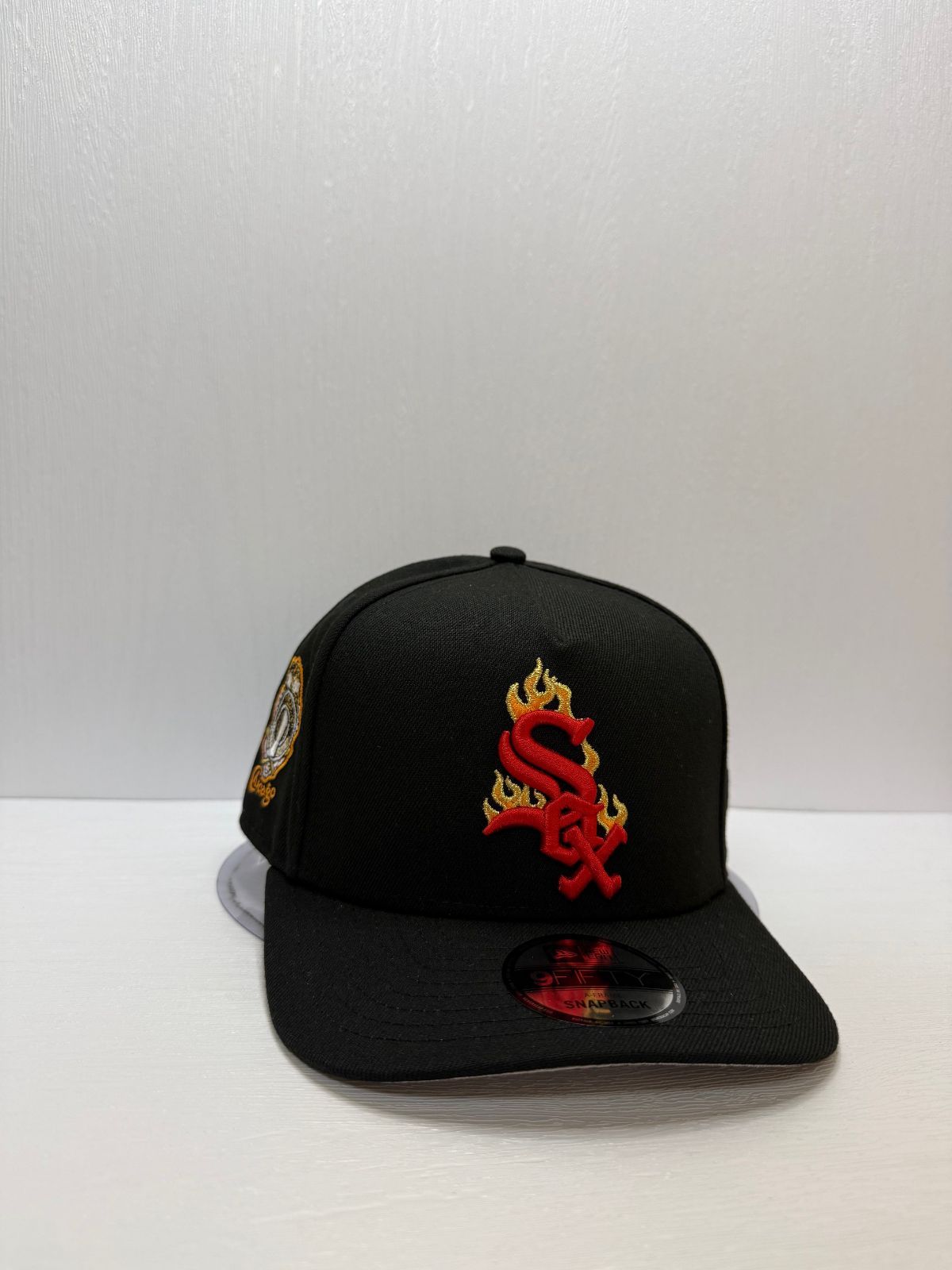 ニューエラ シカゴホワイトソックス ワールドシリーズ1906 フレイム 9fifty A-FRAME スナップバックキャップ ブラックカラー