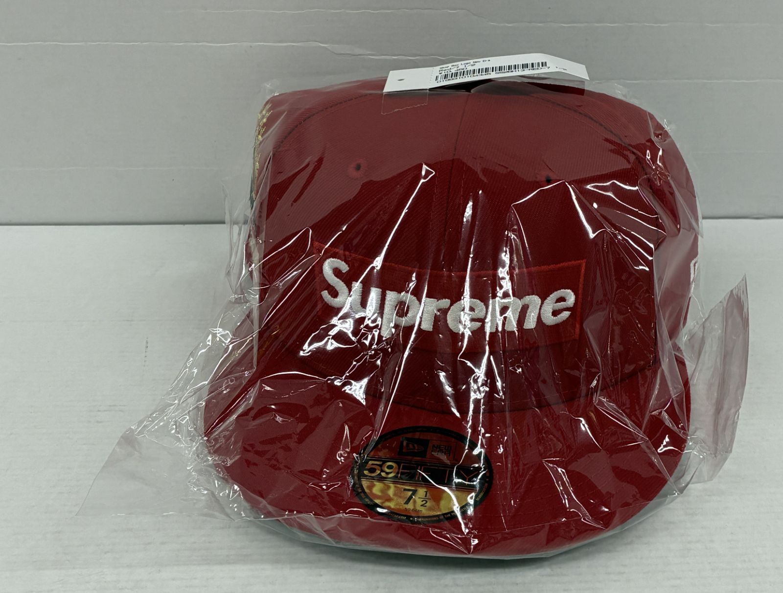 未使用 Supreme Shop Box Logo New Era Milan Red 59.6cm 7-1/2 シュプリーム ショップ ボックス ロゴ ニューエラ ミラノ 【S0510-001】〇 214