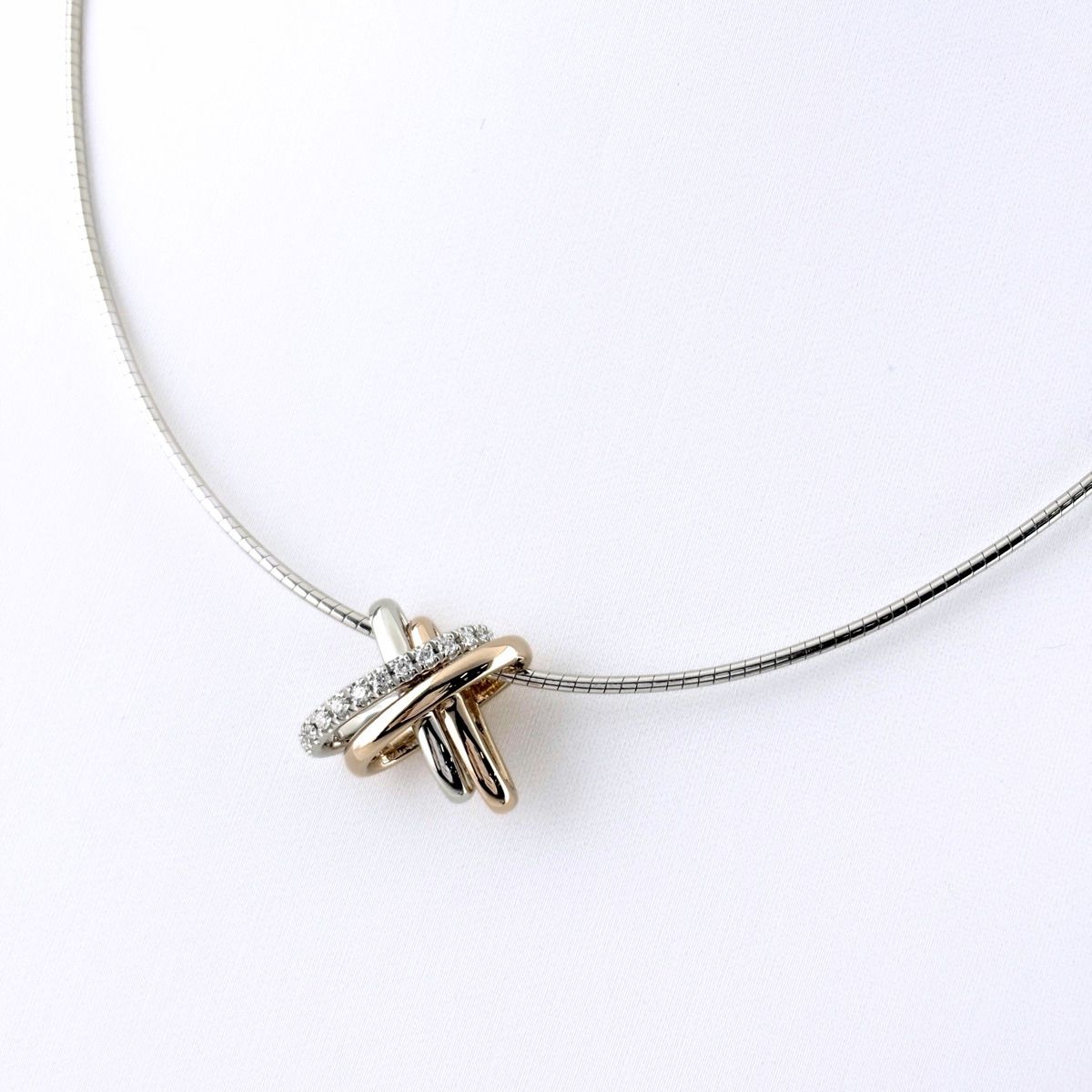 ミキモト MIKIMOTO メレダイヤ ネックレス ペンダント ネックレス K18 ダイヤモンド レディース 【中古】