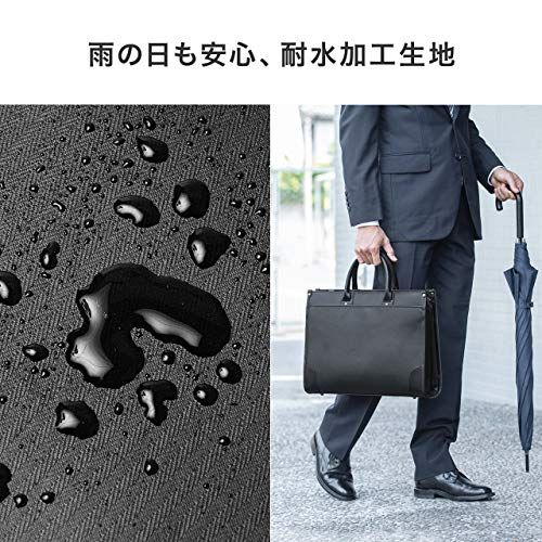 [サンワダイレクト] ビジネスバッグ 【耐水】 2way a4対応 大きく開くサイドファスナー 軽量 200-BAG110WPt c8c54a20