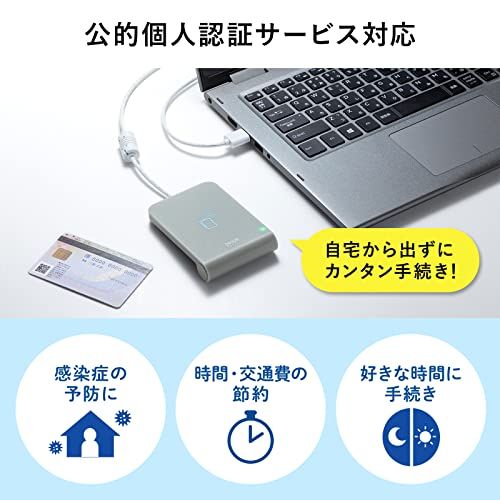 サンワサプライ ICカードリーダライター 非接触型【電子車検証/マイナンバーカード/IC免許証/FeliCaカード/税理士カード/HPKIカード(医師資格証)対応】 Windows・Mac両対応 ADR-MNICU3t 4e2fbe7a