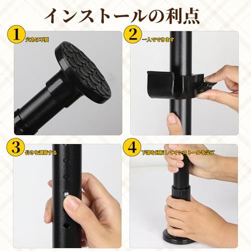 突っ張りハンガーラック 1段 縦120-320、横80-120cm 耐荷重＞50kg 縦型 つっぱり棒 衣類スリム 服かけ 洋服ラック 工具不要 賃貸OK おしゃれ 壁面収納 室内干し対応 省スペースpms d595b51c