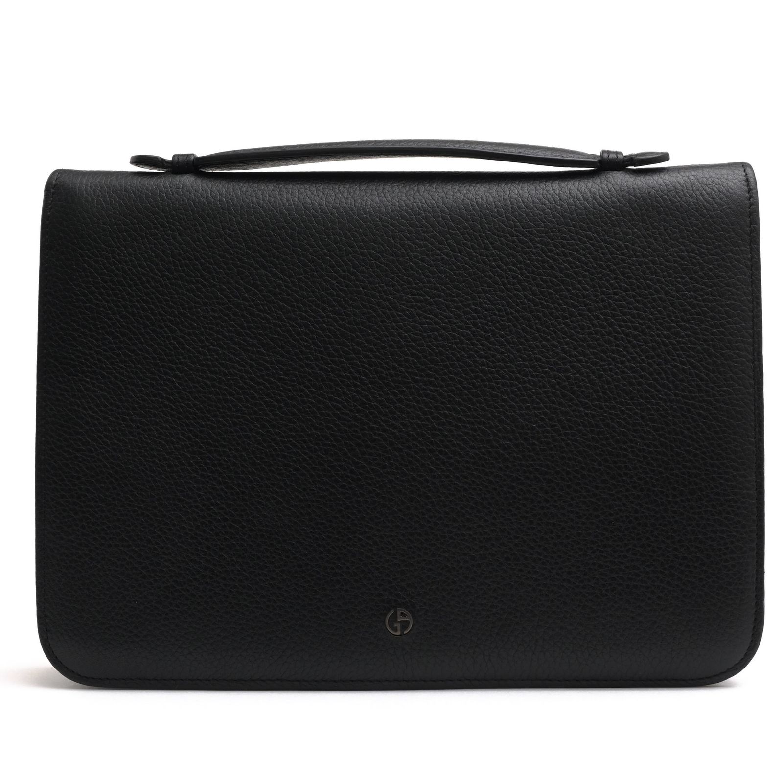 アルマーニ／GIORGIO ARMANI バッグ セカンドバッグ クラッチバッグ 鞄 メンズ 男性 男性用 レザー 革 本革 ブラック 黒 YGM077 YC029 P.DOCUMENTI C/ZIP オーガナイザー シボ革 シュリンクレザー ラウンドジップ