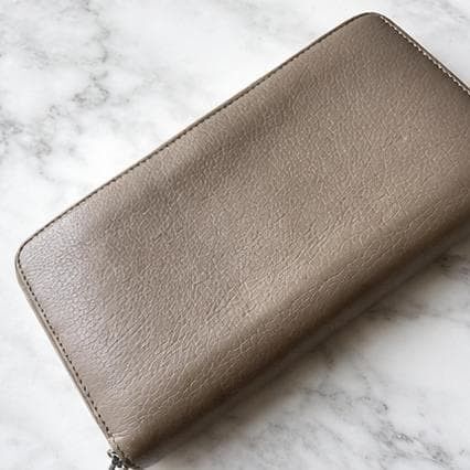 人気】CELINE セリーヌ ラージジップウォレット グレージュ×レッド 長 