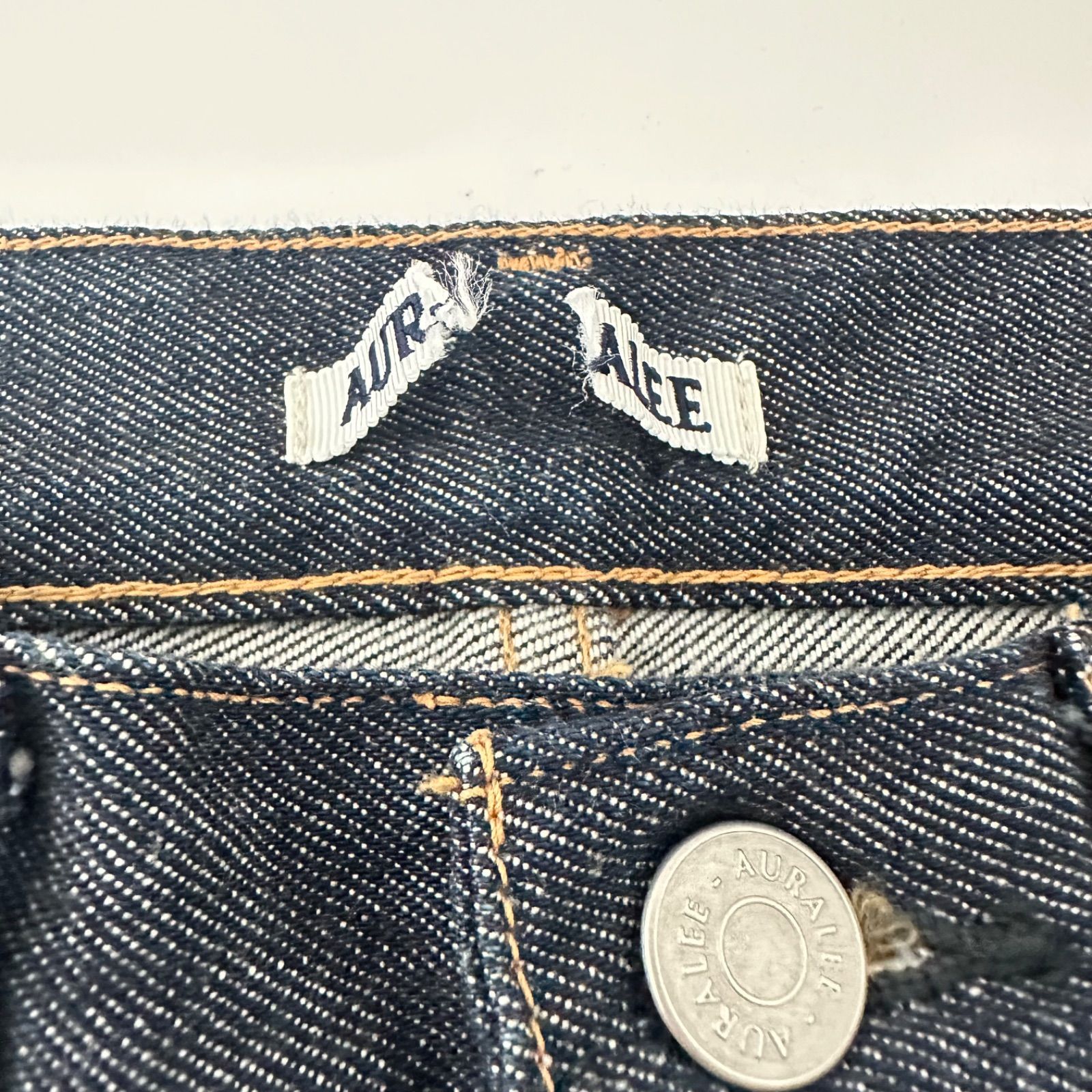 オーラリー AURALEE HARD TWIST DENIM 5P PANTS デニムパンツ インディゴ サイズ24 日本製 A00P02DM カットアウト リメイク 6JU064 オーラリー AURALEE HARD TWIST DENIM 5P PANTS デニムパンツ インディゴ サイズ24 日本製 A00P02DM カットアウト リメイク 6JU064