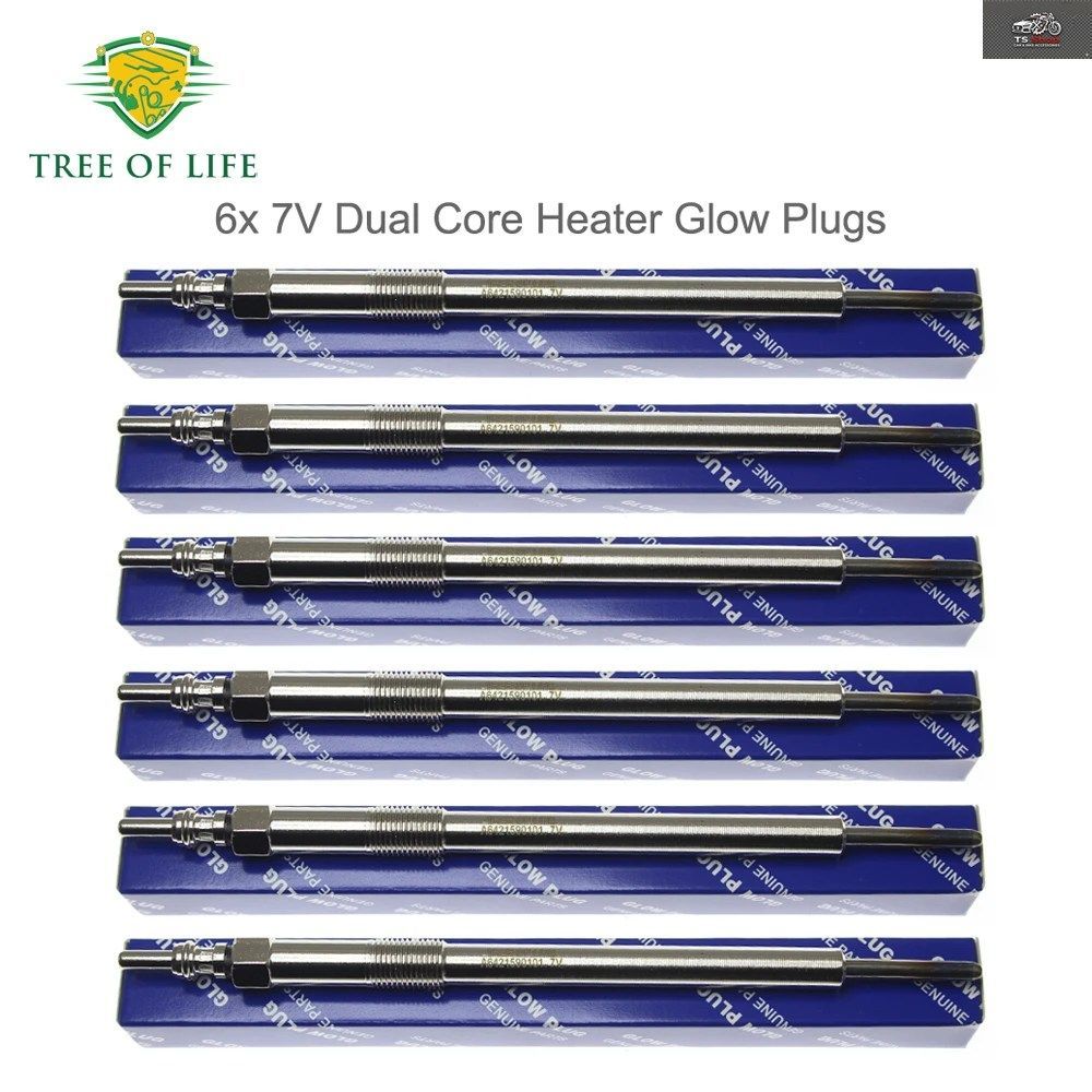 6X 7V DUAL CORE HEATER GLOW PLUGS A6421590101 MERCEDES-BENZ C/M/R/S/GL/GLK/E-CLASS W212 S212 300 350 CDI A 642 159 01 01