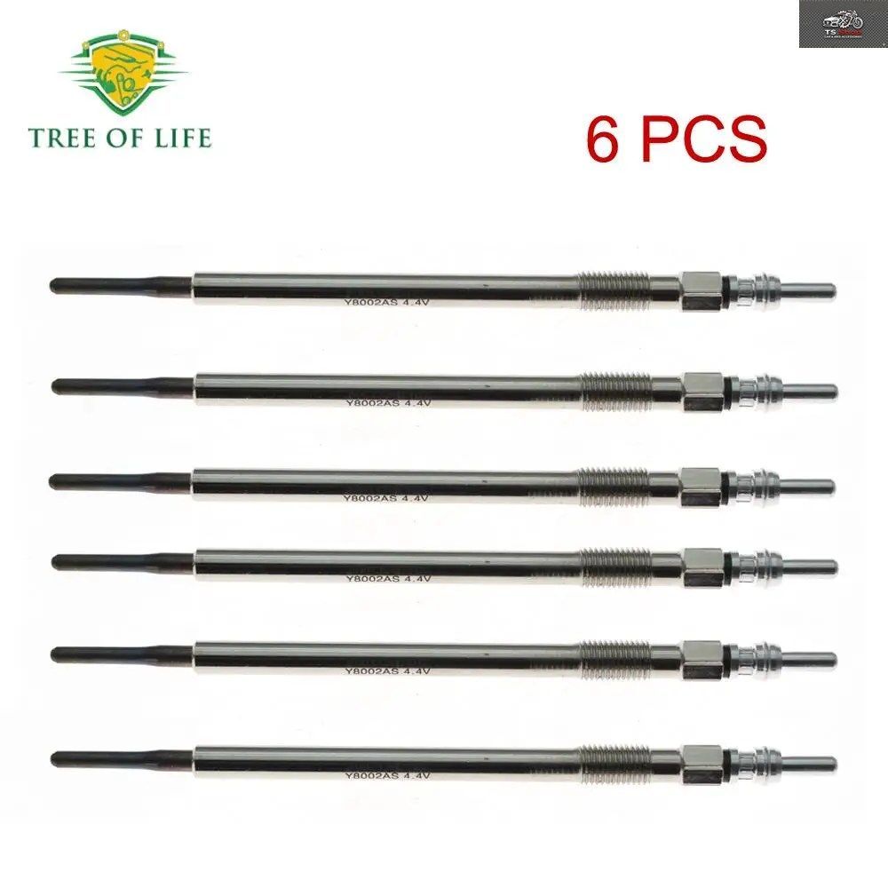 6X GLOW PLUGS 4.4V MERCEDES-BENZ CDI V6 W203 W204 W211 W164 W221 OM64204 W906 VITO VIANO W639 05175756AA A0011597101