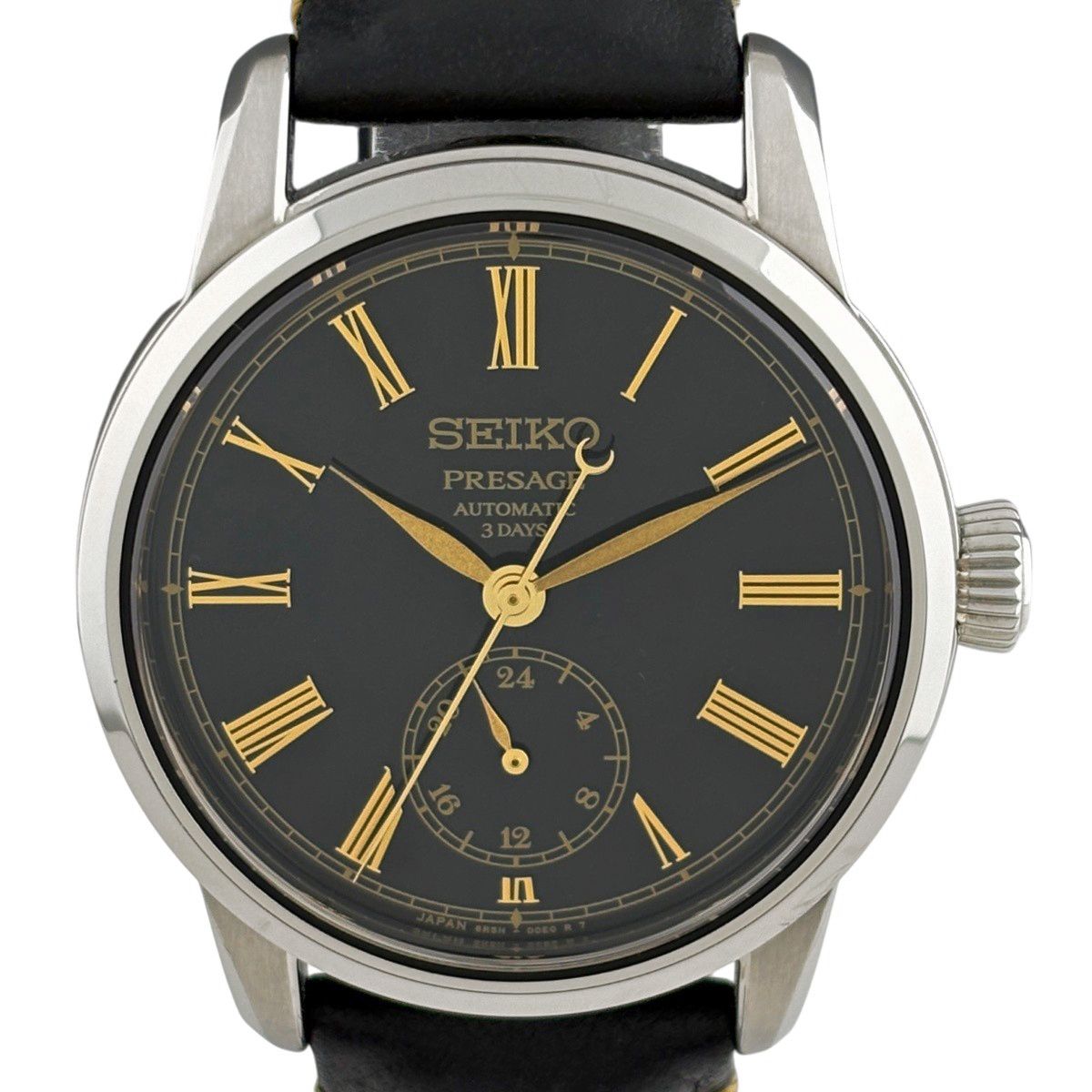 【保証書】セイコー SEIKO プレサージュ クラフツマンシップ SART011 6R5H-00E0 腕時計 SS レザー 自動巻き ブラック メンズ 【中古】
