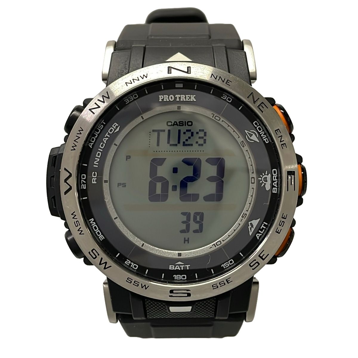CASIO(カシオ) 腕時計美品 PRO TREK(プロトレック) PRW-30 メンズ ラバーベルト ダークグレー×黒