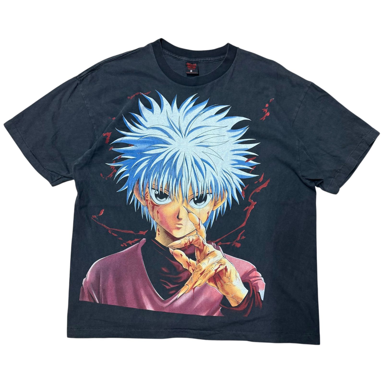 ハンターハンター キルア ゾルディック家 フェード加工 Tシャツ タイブート