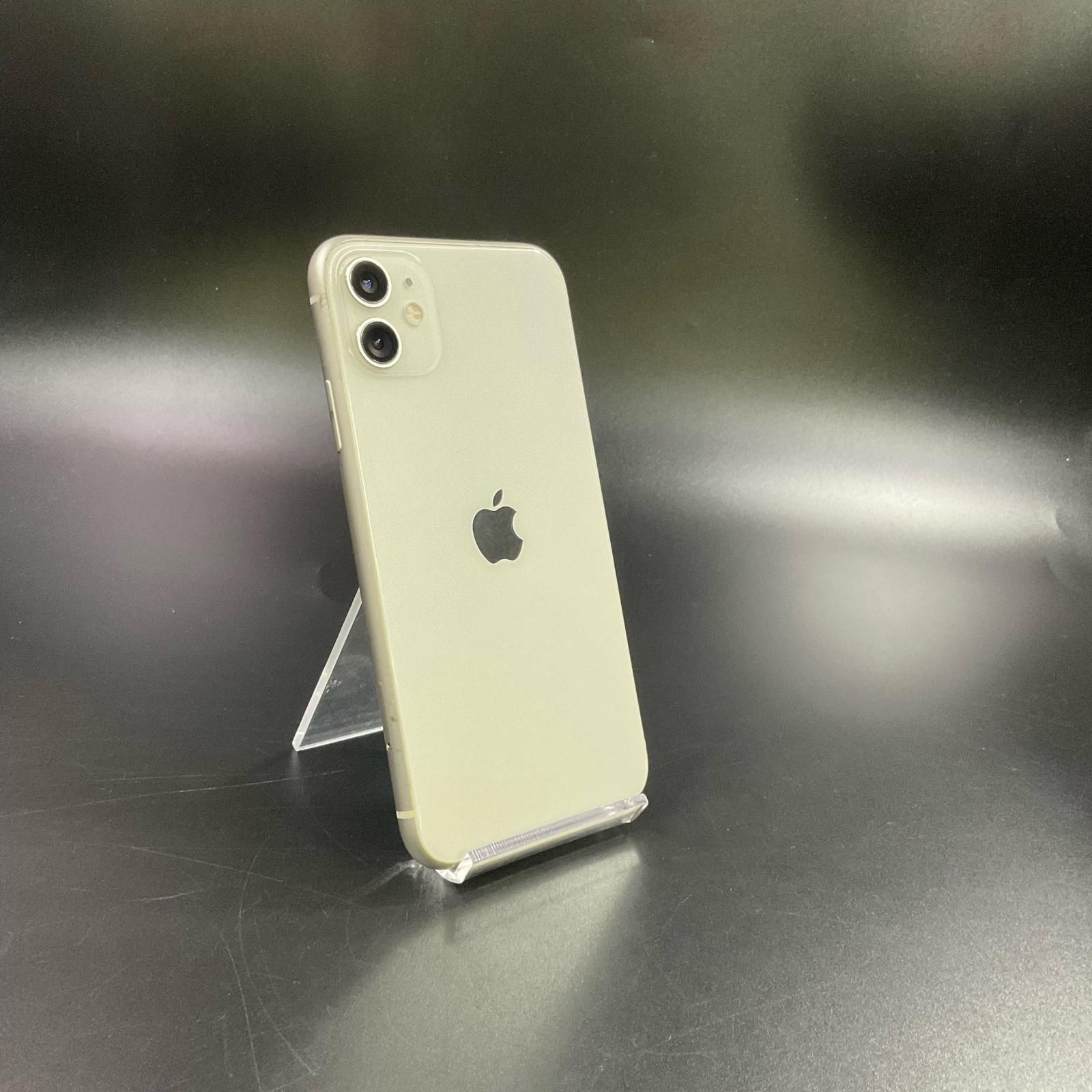 【全額返金保証】【最速発送】 iPhone 11 64GB ホワイト Softbank SIMフリー 白ロム 美品 動作確認済 75%