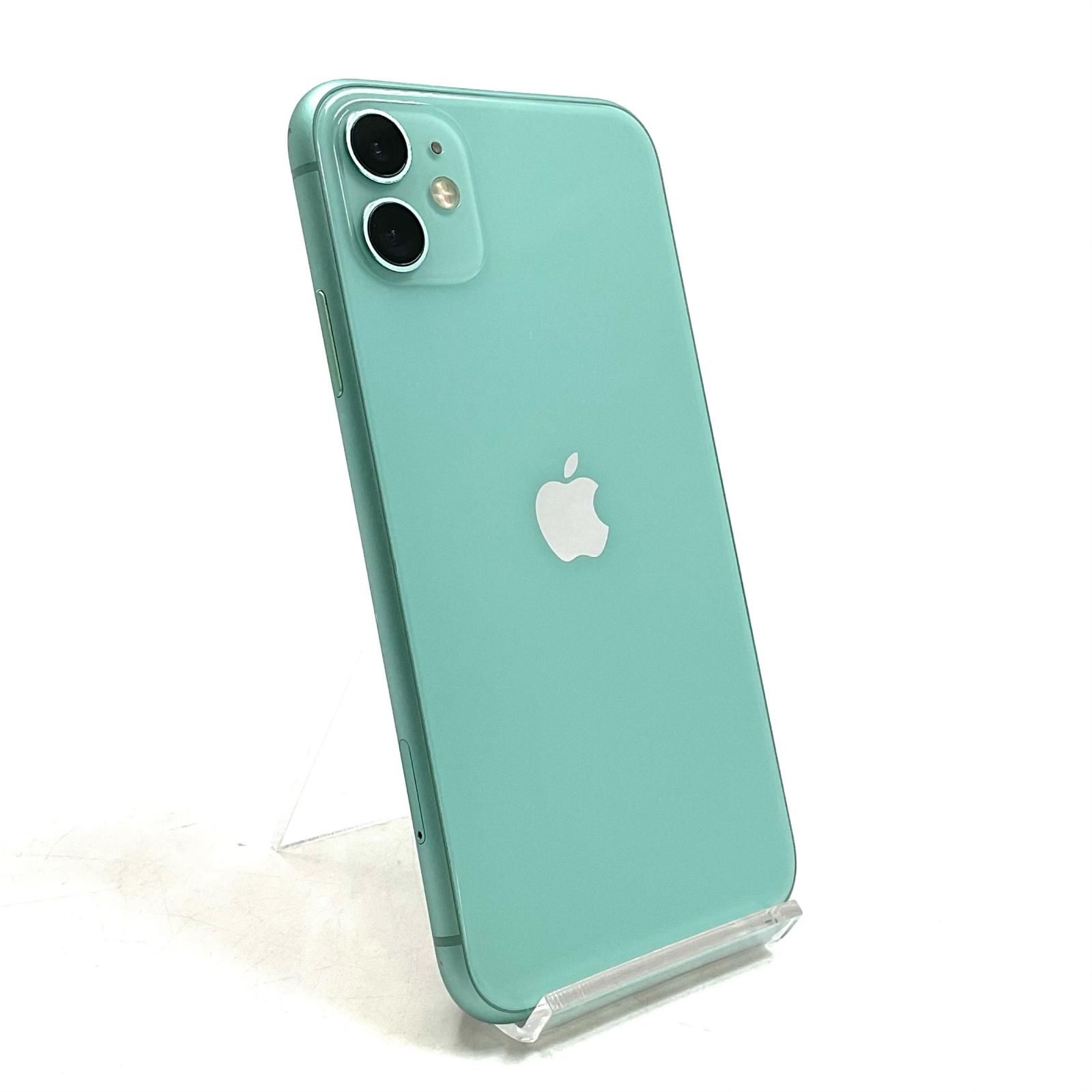 【最速発送】 iPhone 11 128GB グリーン au SIMフリー 白ロム【難有】