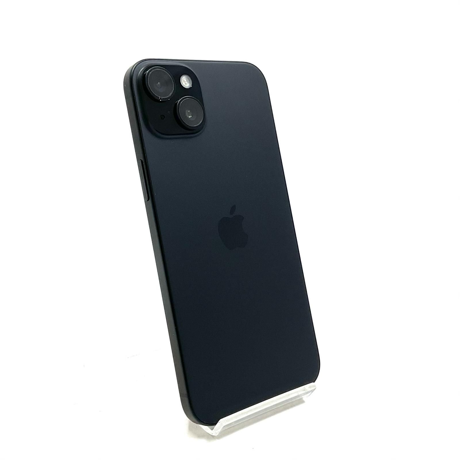 【全額返金保証】【最速発送】 iPhone 15 Plus 128GB ブラック au 白ロム 美品 動作確認済 99%