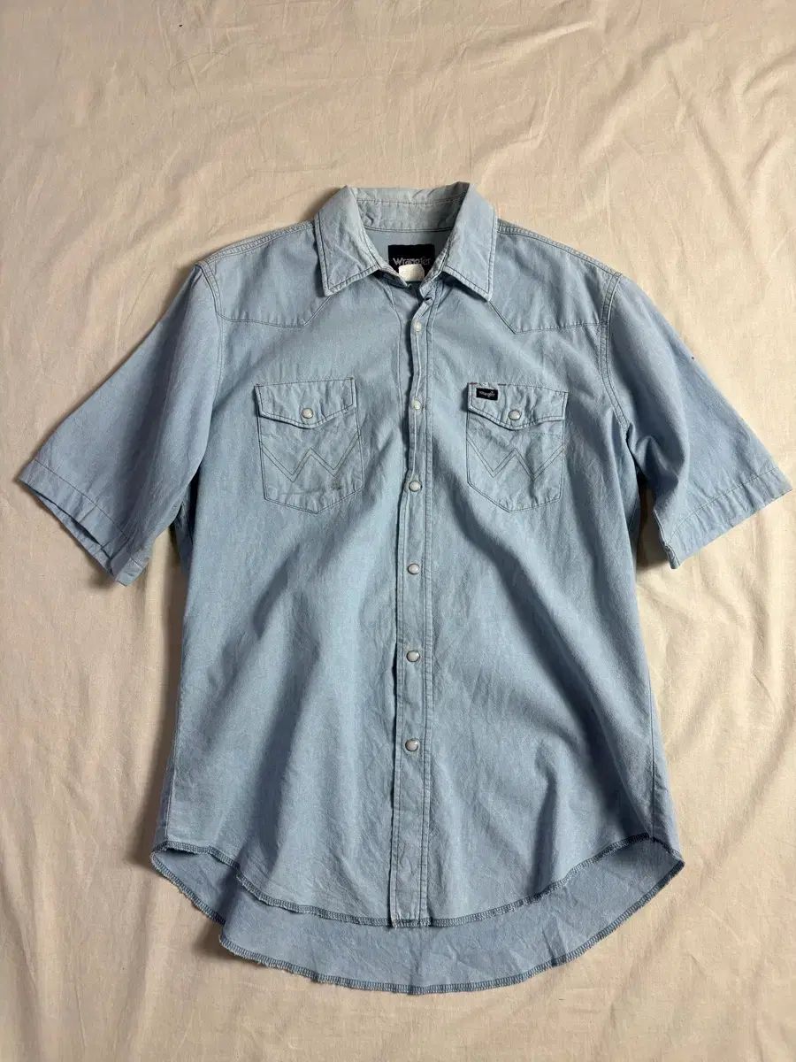 Wrangler(ラングラー) ライトブルー 半袖 シャツ L