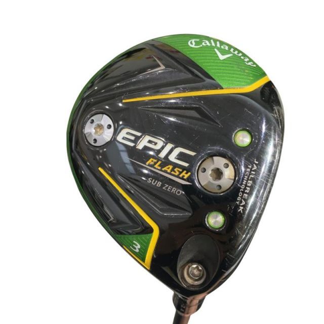 【中古】 キャロウェイ EPIC FLASH SUBZERO 3W フェアウェイウッド FW Tour AD SZ(フェアウェイ) (フレックスS) メンズ 男性用 右利き 右用 Cランク ゴルフクラブ