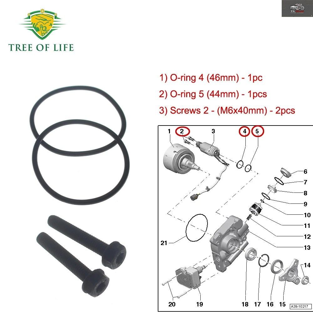 O-RING+SCREWS SET PUMP SEAL REPAIR KIT 31325413 VOLVO LAND ROVER JAGUAR HALDEX AOC PRECHARGE PUMP GEN 5 LR051321