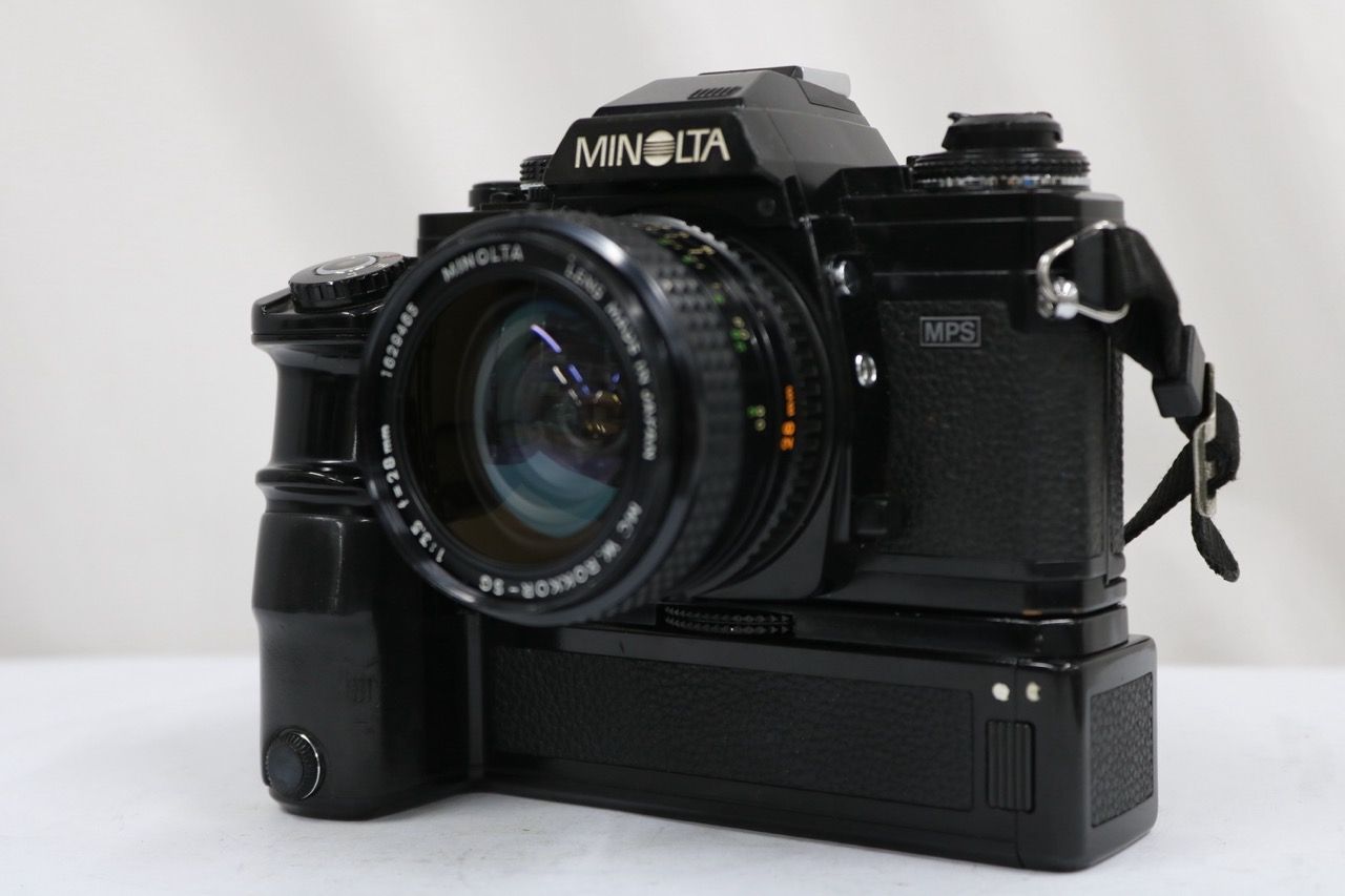 【返品保証】 ミノルタ Minolta X-700 MPS MC W ROKKOR-SG 28mm F3.5 モータードライブ付き ボディレンズセット e13910