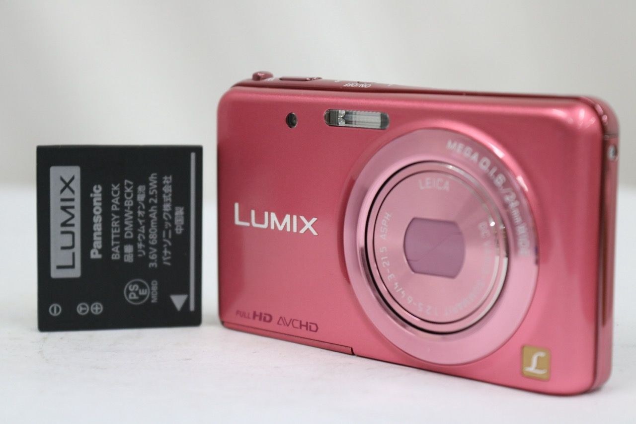 【返品保証】 パナソニック Panasonic LUMIX DMC-FX80 ピンク バッテリー付き コンパクトデジタルカメラ e13934