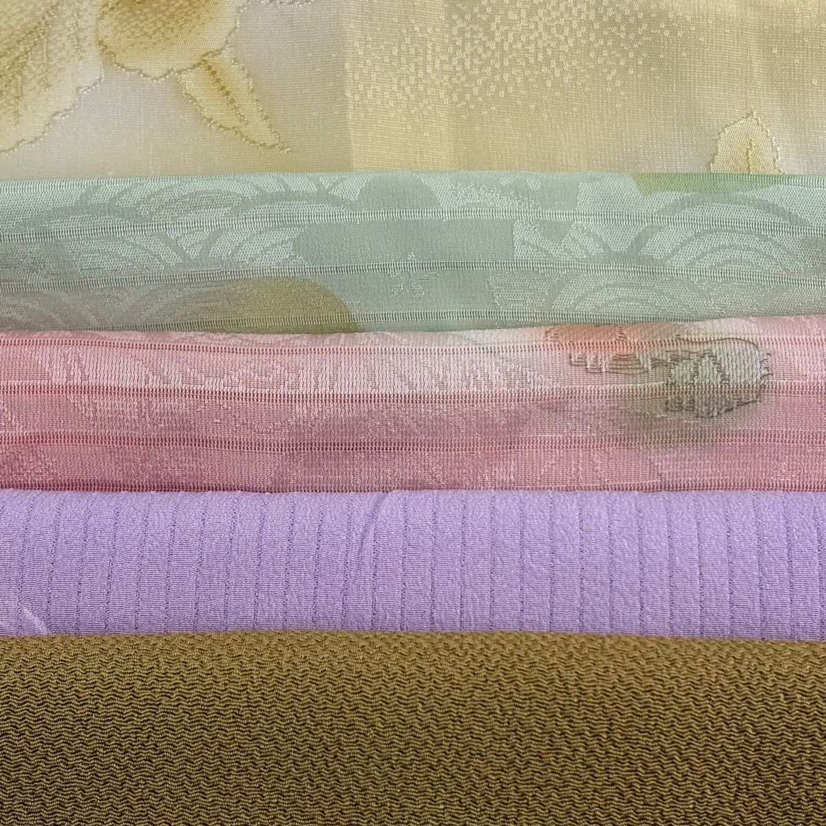 帯揚げ 優品 帯揚げ5枚セット 薄緑 正絹 和装小物 【中古】 7,644円