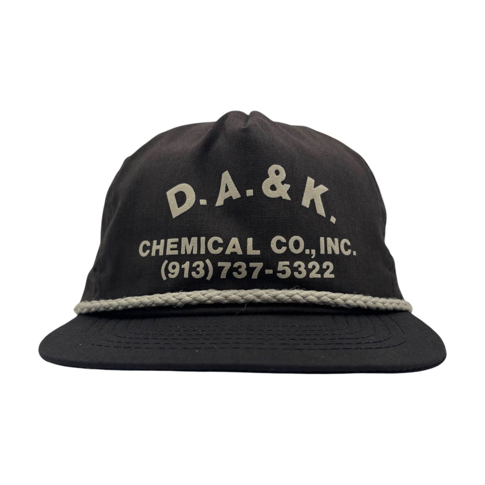 【キャップ/帽子】90s D.A.&K. CHEMICAL CO., INK ビンテージ トラッカーキャップ ブラック 黒 墨黒 グレー 灰
