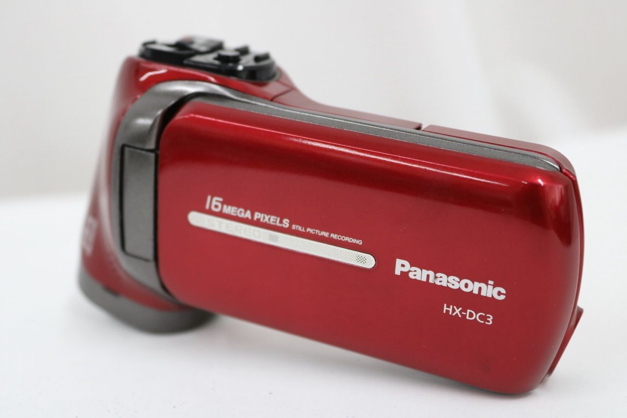 【返品保証】 パナソニック Panasonic HX-DC3 15x レッド デジタルビデオカメラ e13944