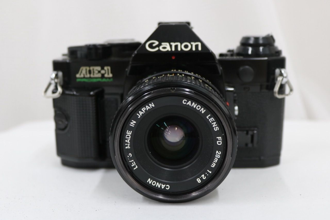 【返品保証】 キャノン Canon AE-1 PROGRAM NEW FD 28mm F2.8 ボディレンズセット e13955