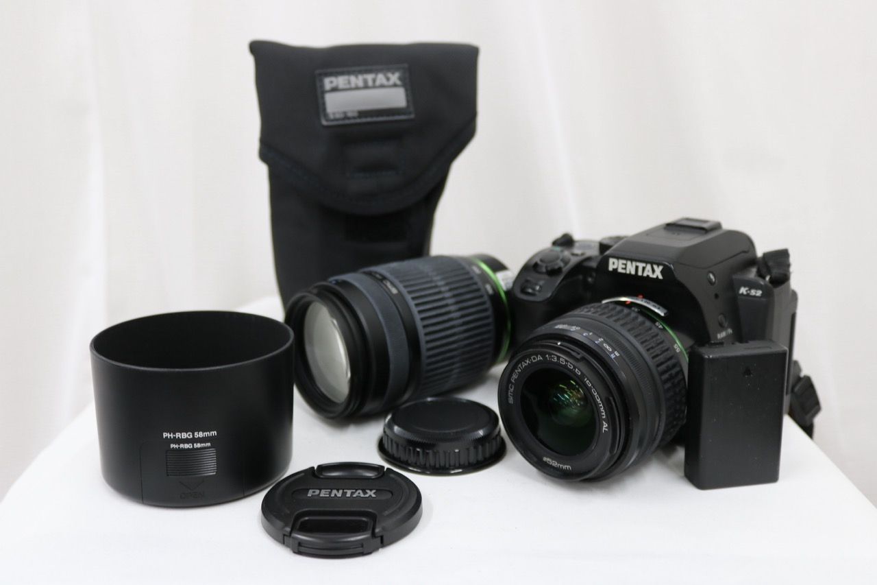 【返品保証】 【シャッター89340回】ペンタックス Pentax K-S2 PENTAX-DA 18-55mm F3.5-5.6 55-300mm F4-5.8 デジタル一眼 e13963