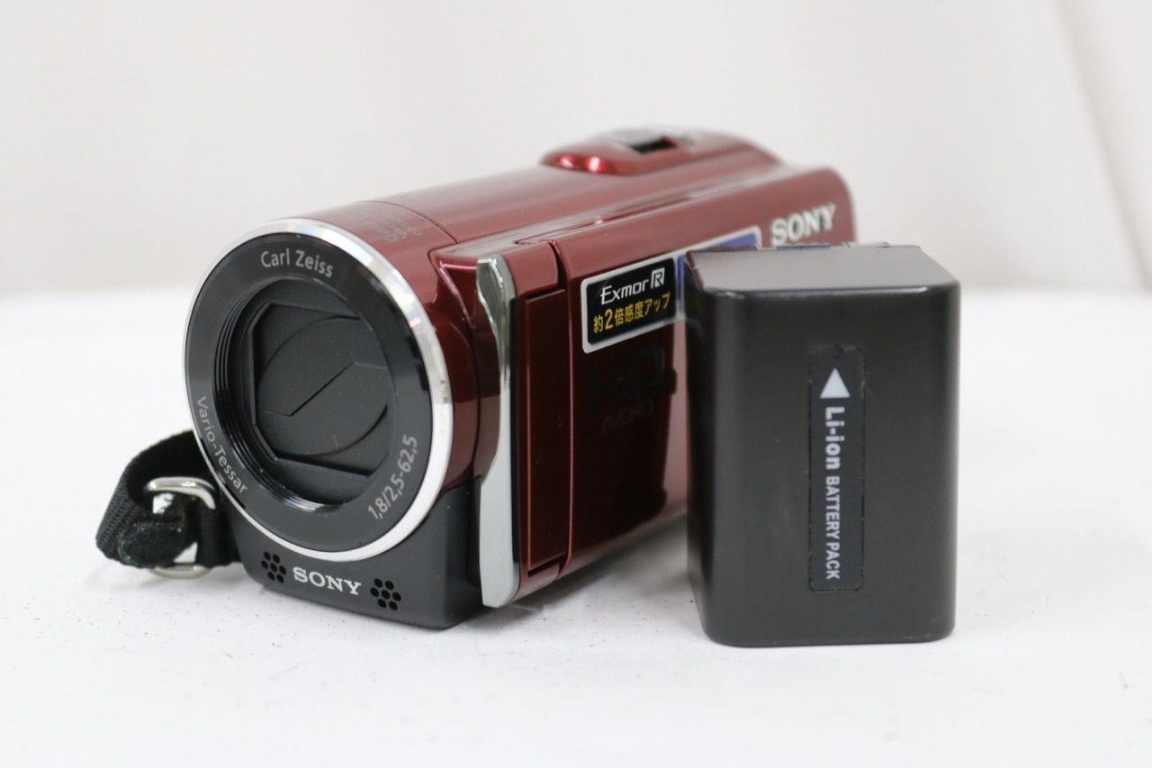 【返品保証】 ソニー Sony HANDYCAM HDR-CX170 レッド バッテリー付き デジタルビデオカメラ e13981