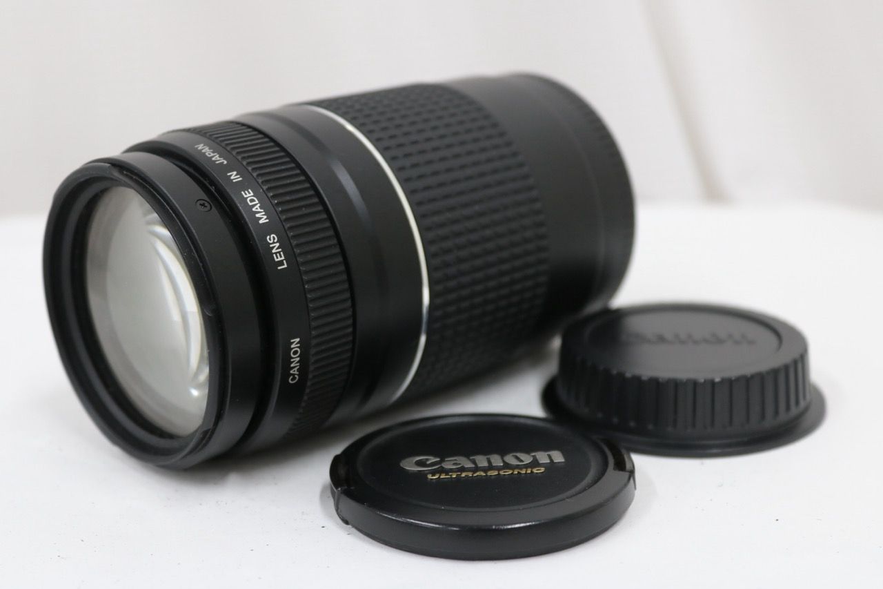 【訳あり品】 キャノン Canon EF 75-300mm F4-5.6 III USM ULTRASONIC 前後キャップ付き レンズ e13986