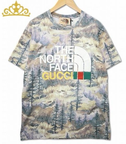 GUCCI × THE NORTH FACE フォレスト プリント Tシャツ メンズ グッチ