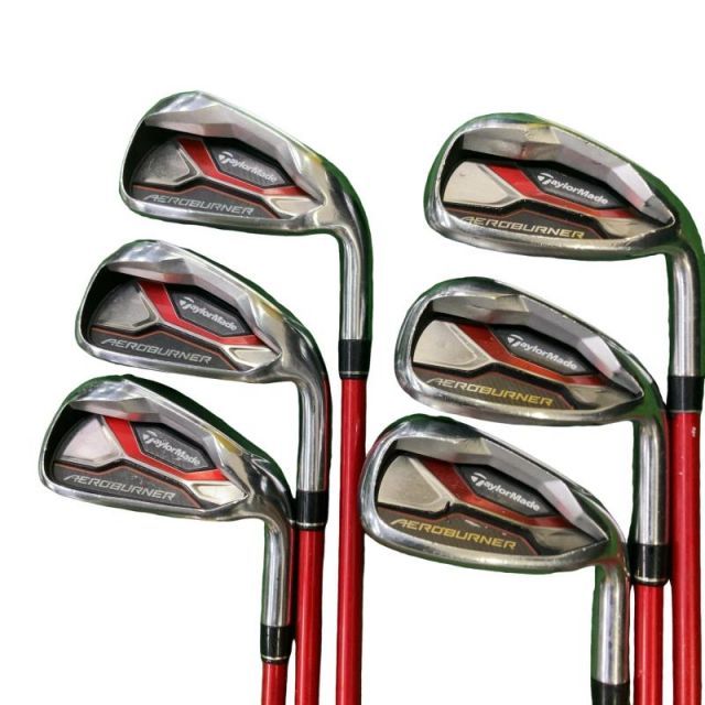 【中古】 テーラーメイド AERO BURNER 6S アイアンセット IR TM7-415 (フレックスR) メンズ 男性用 右利き 右用 Cランク ゴルフクラブ
