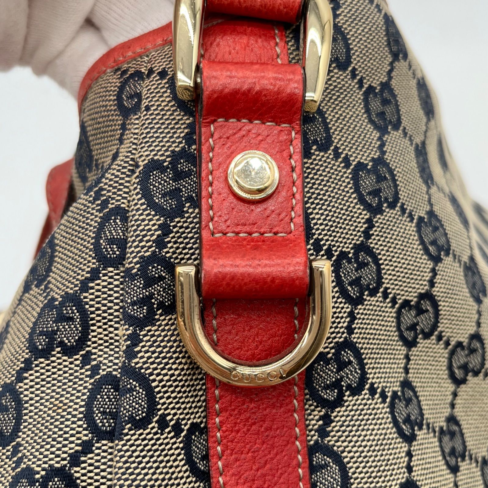 GUCCI グッチ アビー金具 GGキャンバス トートバッグ ショルダーバッグ